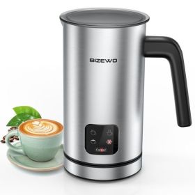 Milk Frother and Steamer, Electric Milk Warmer with Touch Screen, BIZEWO 4 IN 1 Automatic Stainless Steel Steamer for Coffee , Latte, Hot Chocola