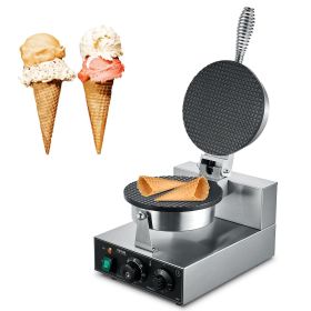 VEVOR Electric Ice Cream Cone Maker Commercial Waffle Cone Egg Roll 1230W