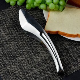 Food Serving Tongs Stainless Steel Premium Metal Ergonomic (size: small)