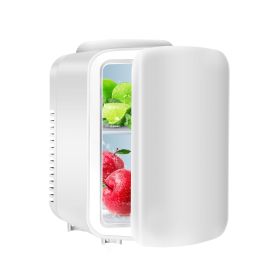 Mini Fridge, 4L/6 Can Portable Cooler & Warmer Freon-Free Small Refrigerator Provide Compact Storage for Skincare, Beverage, Food, Cosmetics, Whi (Color: as Pic)