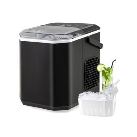 Portable Countertop Ice Maker with Self-Cleaning for Home/Office (Color: Black, Type: Ice Maker)